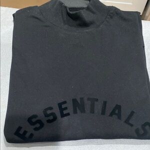 Essentials Black Turtleneck Sweatshirt
